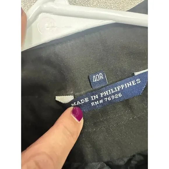 Ralph Lauren Blue Label Vintage Double-Breasted Unisex Trench Coat EUC Black 40R - Picture 6 of 10